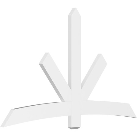 Ekena Millwork Alberta Architectural Grade PVC Gable Bracket, 84"W x 49"H x 2"D x 6"F, 14/12 Pitch GBP084X49X0206ALB00